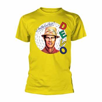 Merch Devo: Maglietta Are We Not Men? (yellow)