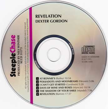 CD Dexter Gordon - Benny Bailey Quintet: Revelation