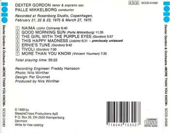 CD Dexter Gordon & Orchestra: More Than You Know