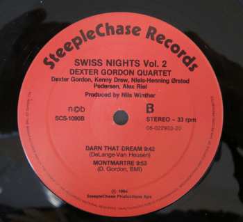 LP Dexter Gordon Quartet: Swiss Nights Vol. 2