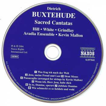 CD Dieterich Buxtehude: Sacred Cantatas / Jubilate Domino / Sicut Moses