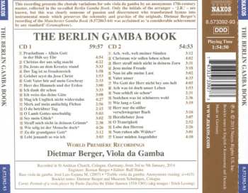 2CD Dietmar Berger: The Berlin Gamba Book (Chorale Variations)