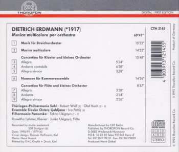 CD Dietrich Erdmann: Musica Multicolore Per Orchestra