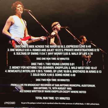 2CD Dire Straits: San Antonio 1985