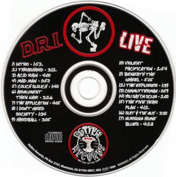 CD Dirty Rotten Imbeciles: Live
