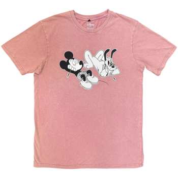 Merch Disney: Stone Wash Maglietta Mickey & Pluto Relax