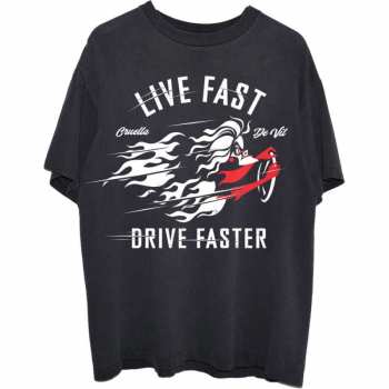 Merch Disney: Maglietta 101 Dalmations Cruella Live Faster