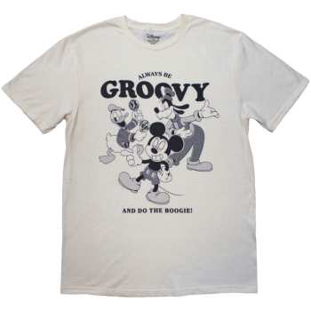 Merce Disney: Disney Unisex T-shirt: Mm Always Be Groovy (natural) (small) S