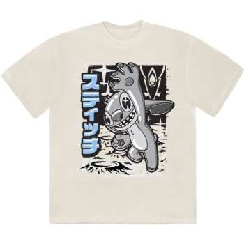 Merce Disney: Disney Unisex T-shirt: Stitch Jump Black & White (natural) (small) S
