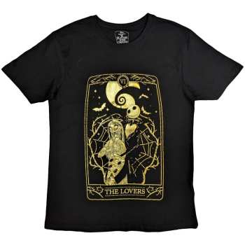 Merce Disney: Disney Unisex T-shirt: The Nightmare Before Christmas Jack & Sally Lovers (embellished) (small) S