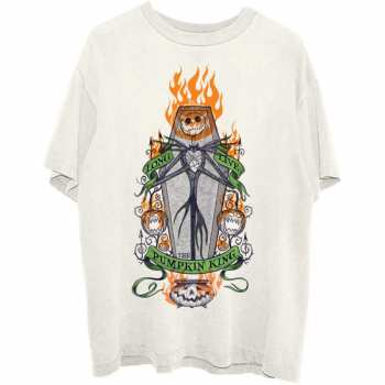 Merch Disney: Maglietta The Nightmare Before Christmas Orange Flames Pumpkin King