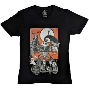 Merce Disney: Disney Unisex T-shirt: The Nightmare Before Christmas Orange Moon (embellished) (small) S