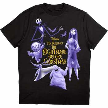 Merce Disney: Tričko The Nightmare Before Christmas Purple Characters  XL
