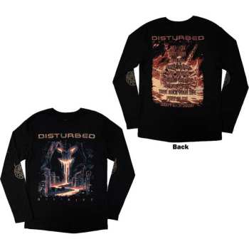Merce Disturbed: Disturbed Unisex Long Sleeve T-shirt: European Tour '23 Divisive (back Print & Ex-tour) (small) S