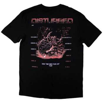 Merce Disturbed: Disturbed Unisex T-shirt: European Tour '23 Medallion (back Print & Ex-tour) (small) S