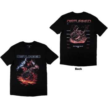 Merce Disturbed: Disturbed Unisex T-shirt: European Tour '23 Medallion (back Print & Ex-tour) (small) S