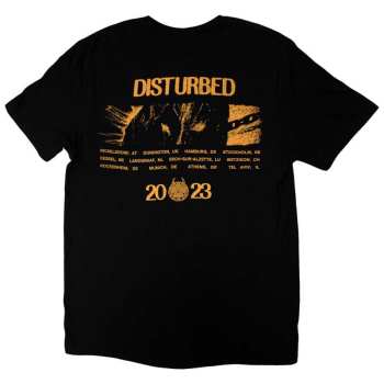 Merce Disturbed: Disturbed Unisex T-shirt: European Tour '23 Split Face (back Print & Ex-tour) (small) S
