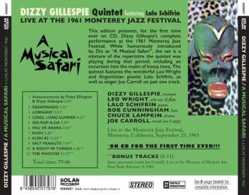 CD Dizzy Gillespie: A Musical Safari (Live At The 1961 Monterey Jazz Festival)