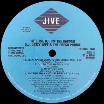 2LP DJ Jazzy Jeff & The Fresh Prince: He's The DJ, I'm The Rapper