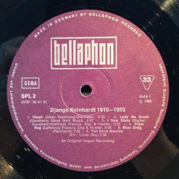 5LP/Set di cofanetti Django Reinhardt: 1910 - 1953