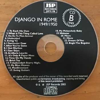 4CD Django Reinhardt: Django In Rome 1949 / 1950