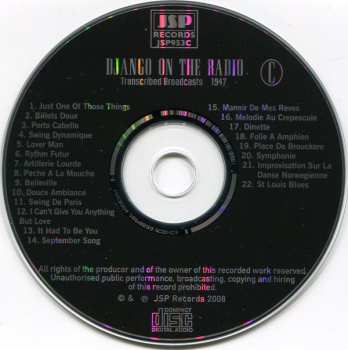 5CD/Set di cofanetti Django Reinhardt: Django On The Radio (Transcribed Broadcasts From The Greatest Jazz Guitarist Of His Era)