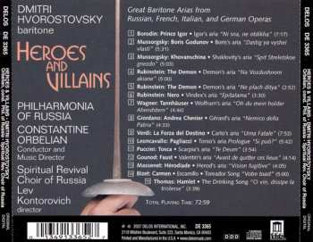 CD Dmitri Hvorostovsky: Heroes And Villains