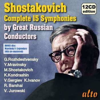 12CD/Set di cofanetti Dmitri Shostakovich: Complete 15 Symphonies By Great Russian Conductors