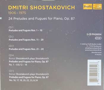 5CD/Set di cofanetti Dmitri Shostakovich: 24 Preludes And Fugues For Piano, Op. 87