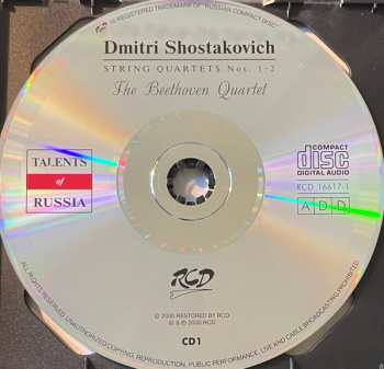 2CD Dmitri Shostakovich: String Quartets Nos 1-4