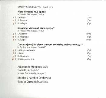 CD Dmitri Shostakovich: Piano Concertos, Sonata For Violin & Piano Op. 134