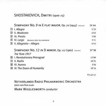 SACD Dmitri Shostakovich: Symphonies Nos. 9 & 12