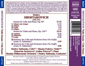 CD Dmitri Shostakovich: Violin Sonata - Cello Sonata