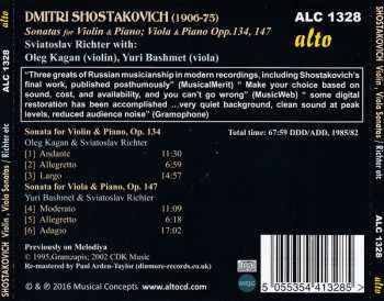 CD Dmitri Shostakovich: Sonata For Violin & Piano, Op.134 / Sonata For Viola & Piano, Op.147
