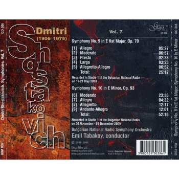 CD Dmitri Shostakovich: Vol. 7: Symphonies No. 9 & No. 10
