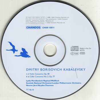 CD Dmitry Kabalevsky: Violin Concerto & Cello Concerto No. 2