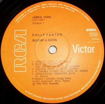 LP Dolly Parton: Burlap & Satin