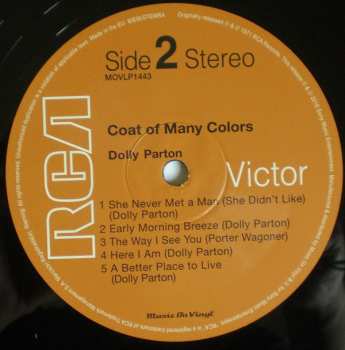 LP Dolly Parton: Coat Of Many Colors
