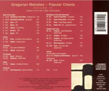 CD Chœur Des Moines De L'Abbaye Saint-Pierre De Solesmes: Gregorian Melodies: Popular Chants, Vol. 2
