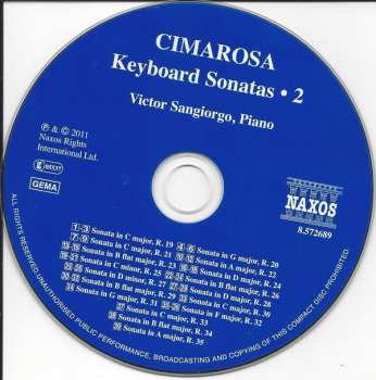 CD Domenico Cimarosa: Keyboard Sonatas • 2