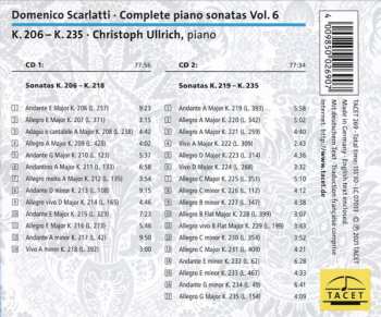 2CD Domenico Scarlatti: Complete Piano Sonatas Vol. 6 K. 206 – K. 235