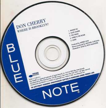 CD Don Cherry: Where Is Brooklyn?