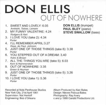 CD Don Ellis: Out Of Nowhere
