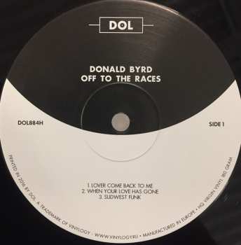 LP Donald Byrd: Off To The Races