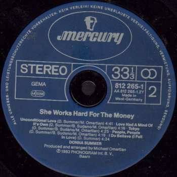 LP Donna Summer: She Works Hard For The Money