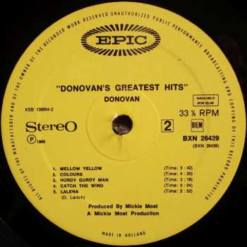 LP Donovan: Donovan's Greatest Hits