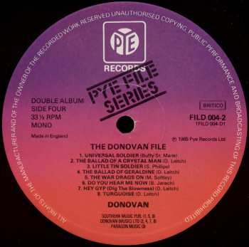 2LP Donovan: The Donovan File