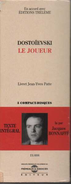 5CD/Set di cofanetti Jacques Bonnaffé: Le Joueur