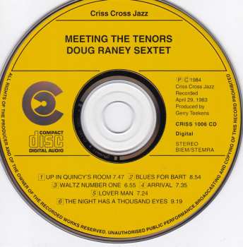 CD Doug Raney Sextet: Meeting The Tenors