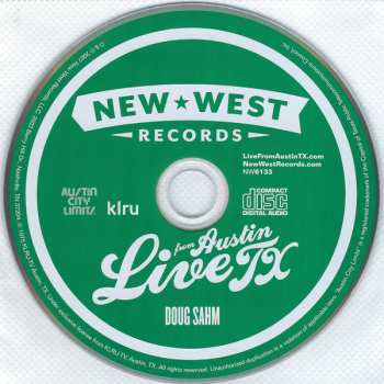 CD Doug Sahm: Live From Austin TX